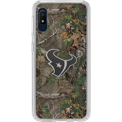 NFL Houston Texans Realtree Xtra Green Camo Galaxy A10e Clear Case