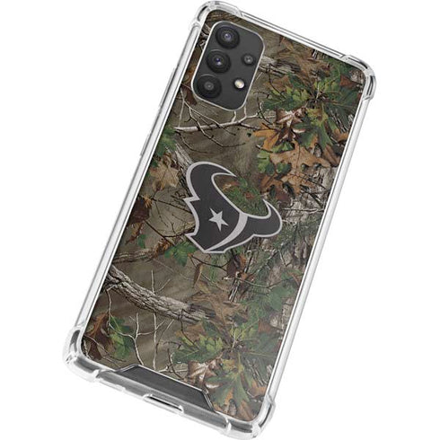 NFL Houston Texans Realtree Xtra Green Camo Galaxy A32 5G Clear Case