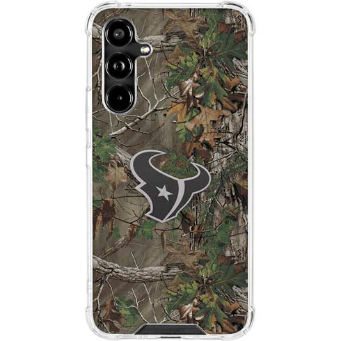 NFL Houston Texans Realtree Xtra Green Camo Galaxy A54 5G Clear Case