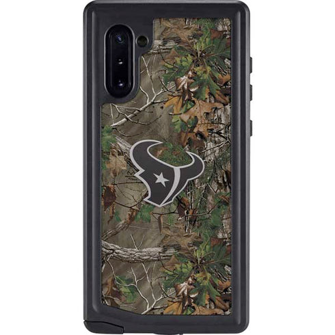 NFL Houston Texans Realtree Xtra Green Camo Galaxy Note 10 Waterproof Case