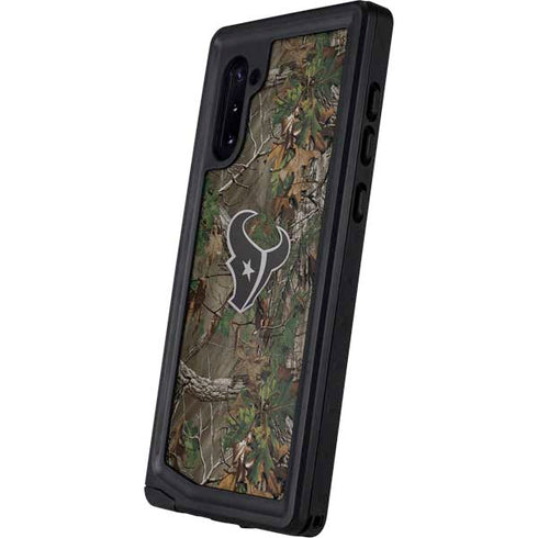 NFL Houston Texans Realtree Xtra Green Camo Galaxy Note 10 Waterproof Case