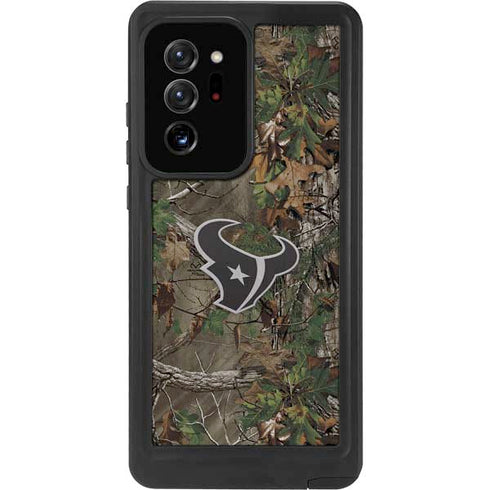 NFL Houston Texans Realtree Xtra Green Camo Galaxy Note20 Ultra 5G Waterproof Case
