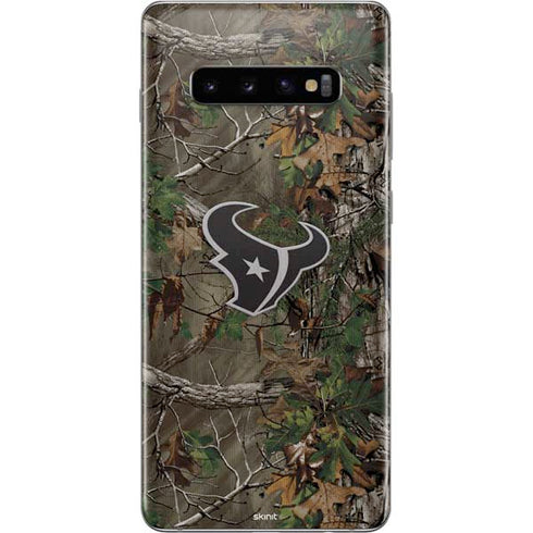 NFL Houston Texans Realtree Xtra Green Camo Galaxy S10 Plus Skin