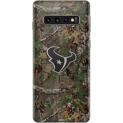NFL Houston Texans Realtree Xtra Green Camo Galaxy S10 Skin