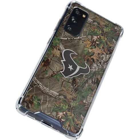 NFL Houston Texans Realtree Xtra Green Camo Galaxy S20 FE Clear Case