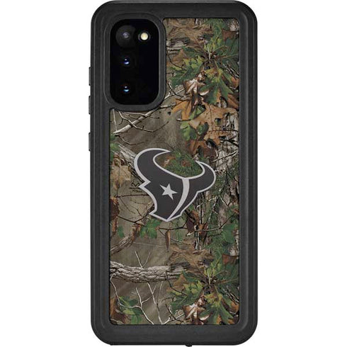 NFL Houston Texans Realtree Xtra Green Camo Galaxy S20 Waterproof Case