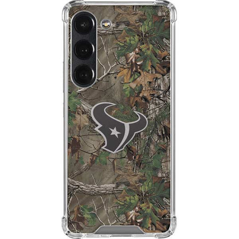 NFL Houston Texans Realtree Xtra Green Camo Galaxy S23 Clear Case