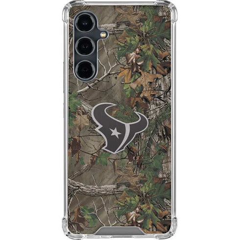 NFL Houston Texans Realtree Xtra Green Camo Galaxy S23 FE Clear Case