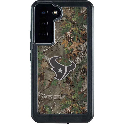 NFL Houston Texans Realtree Xtra Green Camo Galaxy S23 Plus Waterproof Case