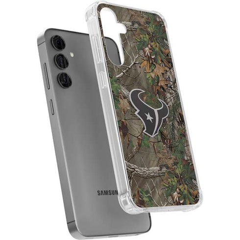 NFL Houston Texans Realtree Xtra Green Camo Galaxy S24 Plus Clear Case