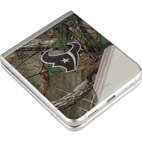NFL Houston Texans Realtree Xtra Green Camo Galaxy Z Flip3 5G Skin