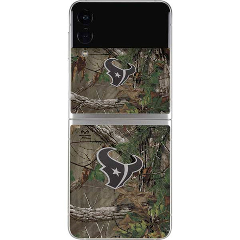 NFL Houston Texans Realtree Xtra Green Camo Galaxy Z Flip4 5G Skin
