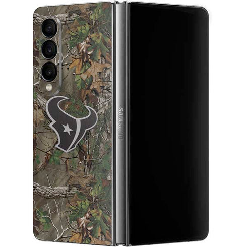 NFL Houston Texans Realtree Xtra Green Camo Galaxy Z Fold4 5G Skin
