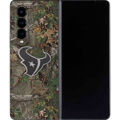 NFL Houston Texans Realtree Xtra Green Camo Galaxy Z Fold4 5G Skin