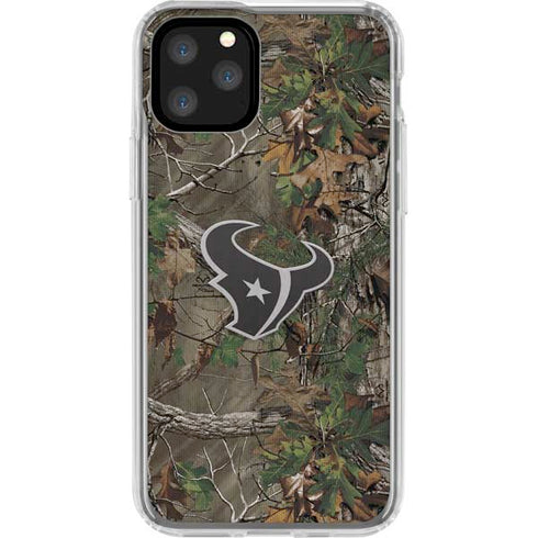NFL Houston Texans Realtree Xtra Green Camo iPhone 11 Pro Clear Case