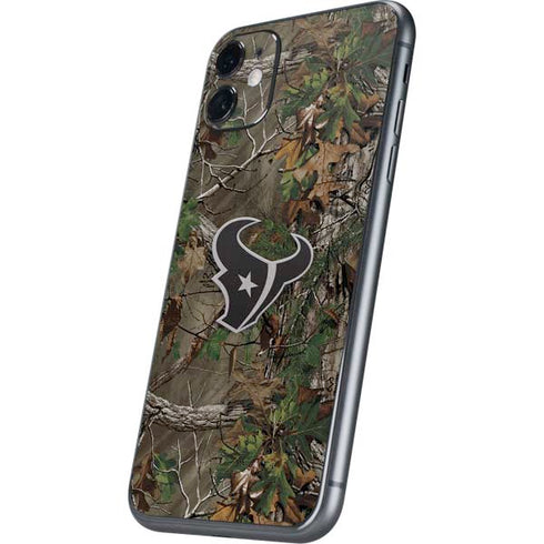 NFL Houston Texans Realtree Xtra Green Camo iPhone 11 Skin
