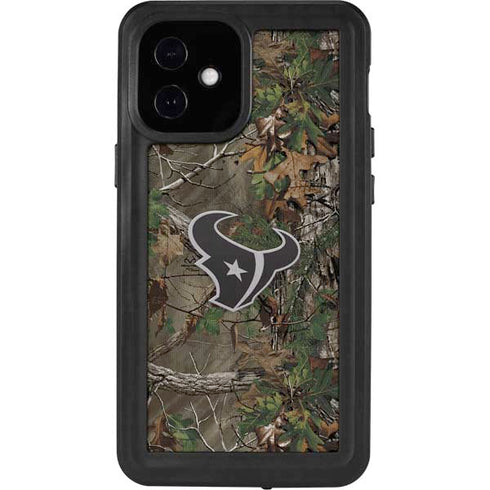 NFL Houston Texans Realtree Xtra Green Camo iPhone 12 Mini Waterproof Case