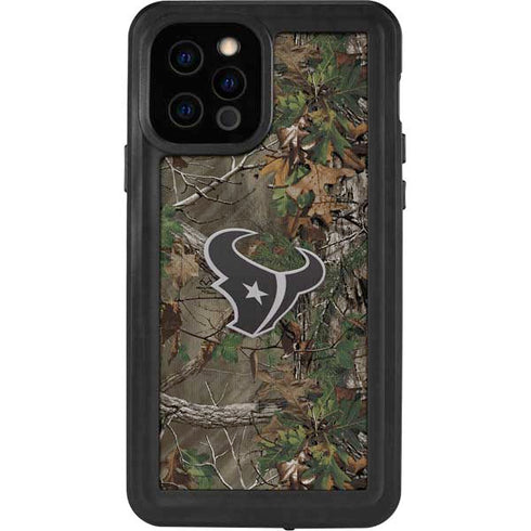 NFL Houston Texans Realtree Xtra Green Camo iPhone 12 Pro Waterproof Case