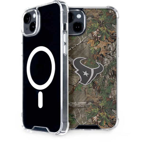 NFL Houston Texans Realtree Xtra Green Camo iPhone 15 Plus MagSafe Case