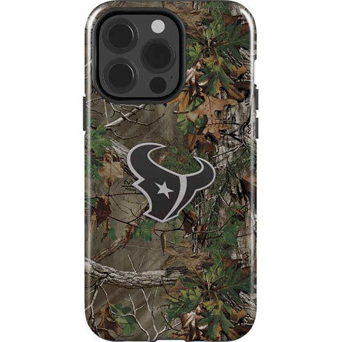 NFL Houston Texans Realtree Xtra Green Camo iPhone 15 Pro Impact Case