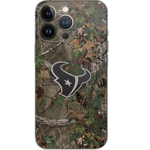 NFL Houston Texans Realtree Xtra Green Camo iPhone 14 Pro Skin