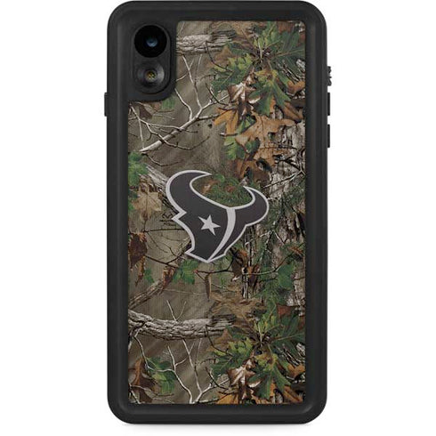 NFL Houston Texans Realtree Xtra Green Camo iPhone XR Waterproof Case