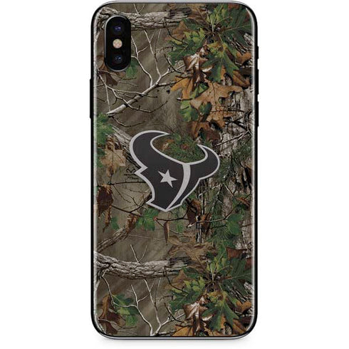 NFL Houston Texans Realtree Xtra Green Camo iPhone XS Skin
