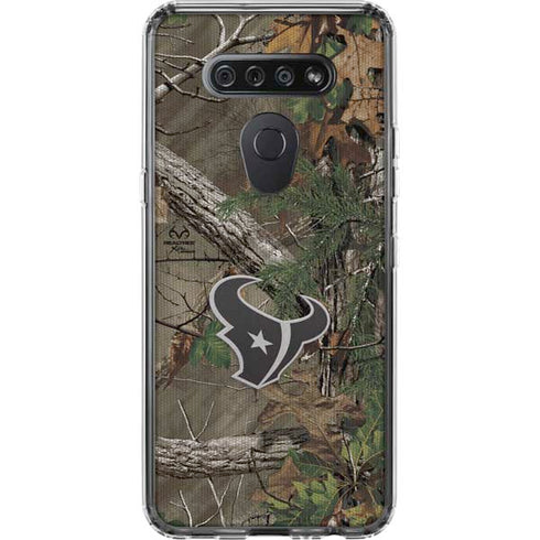NFL Houston Texans Realtree Xtra Green Camo LG K51/Q51 Clear Case