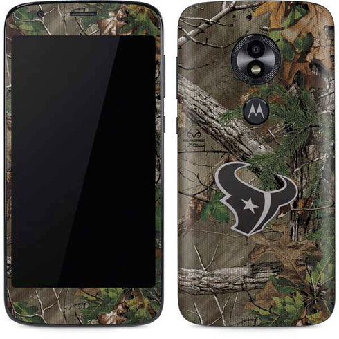 NFL Houston Texans Realtree Xtra Green Camo Moto E5 Play Skin