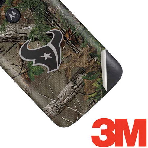 NFL Houston Texans Realtree Xtra Green Camo Moto E5 Play Skin