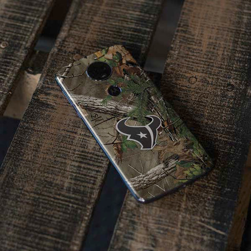 NFL Houston Texans Realtree Xtra Green Camo Moto E5 Plus Skin