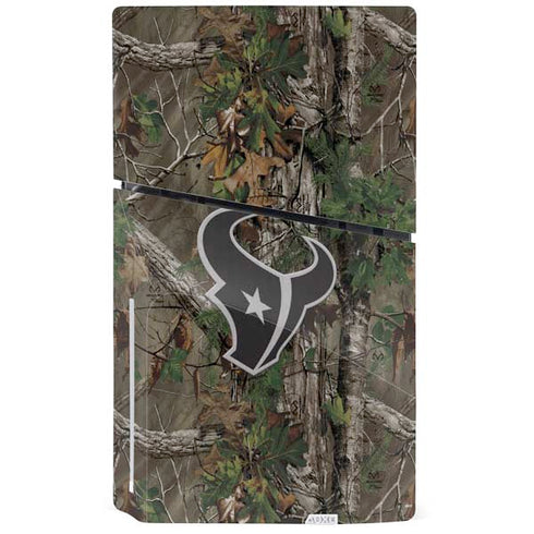 NFL Houston Texans Realtree Xtra Green Camo PS5 Slim Disk Console Skin