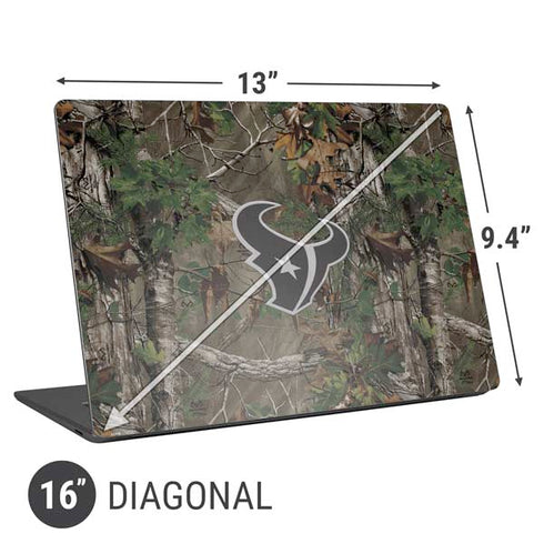 NFL Houston Texans Realtree Xtra Green Camo Universal Laptop 16in (13 x 9.4in) Skin