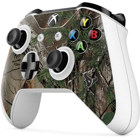 NFL Houston Texans Realtree Xtra Green Camo Xbox One S Controller Skin
