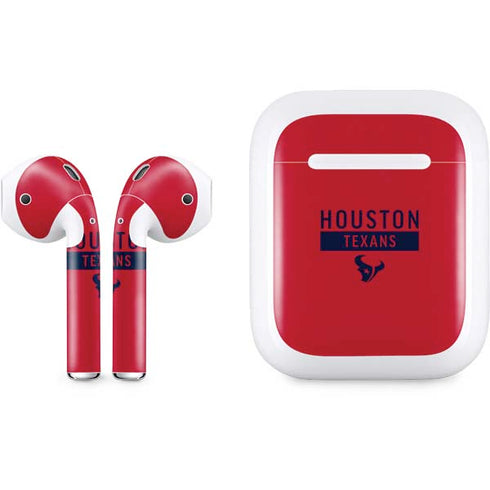 NFL Houston Texans Red Performance Series Apple AirPods Skin