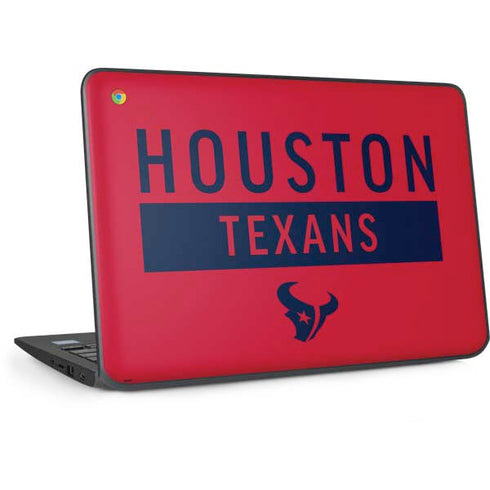 NFL Houston Texans Red Performance Series HP Chromebook Skin