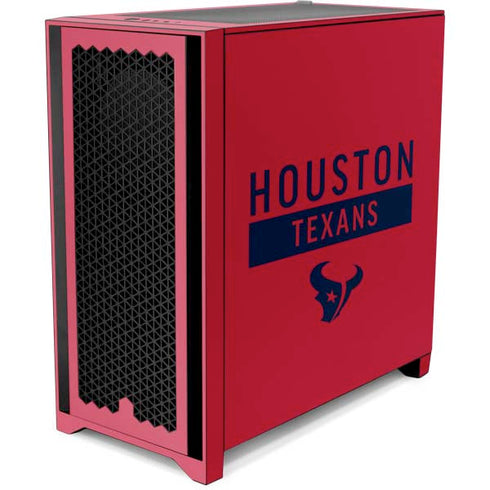 NFL Houston Texans Red Performance Series Corsair 4000D Tempered Glass Mid-Tower ATX Case Skin