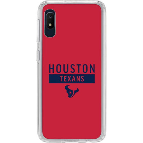 NFL Houston Texans Red Performance Series Galaxy A10e Clear Case