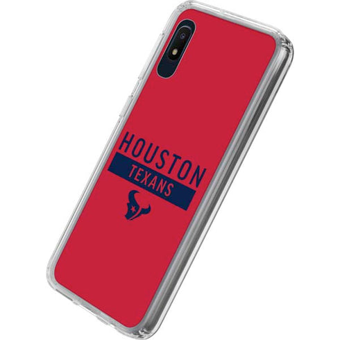 NFL Houston Texans Red Performance Series Galaxy A10e Clear Case