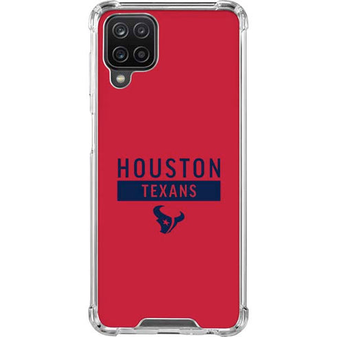 NFL Houston Texans Red Performance Series Galaxy A12 Clear Case