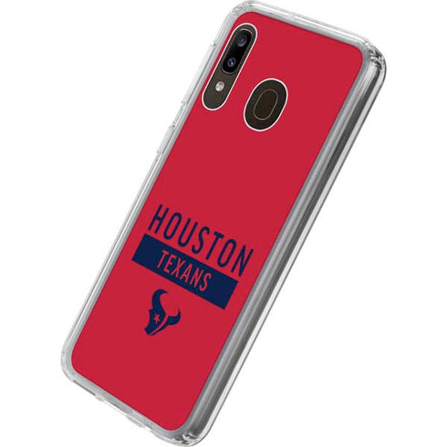 NFL Houston Texans Red Performance Series Galaxy A20 Clear Case