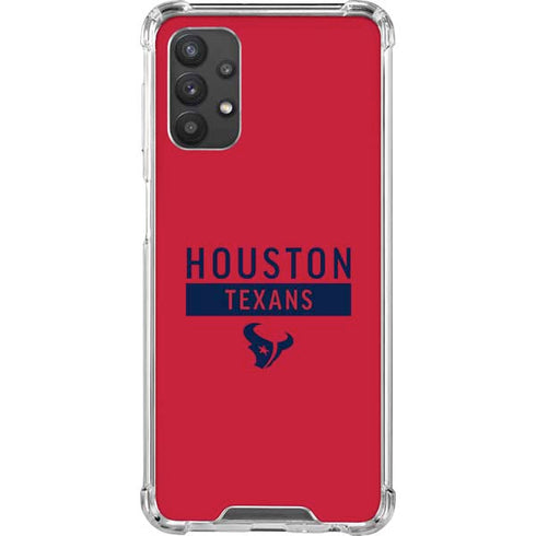 NFL Houston Texans Red Performance Series Galaxy A32 5G Clear Case