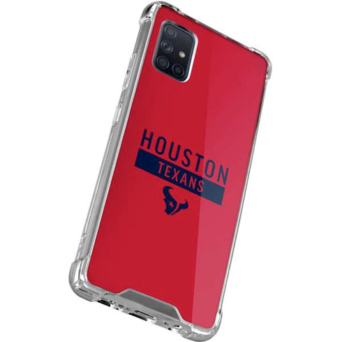 NFL Houston Texans Red Performance Series Galaxy A71 5G Clear Case
