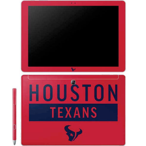 NFL Houston Texans Red Performance Series Galaxy Book 12in Skin