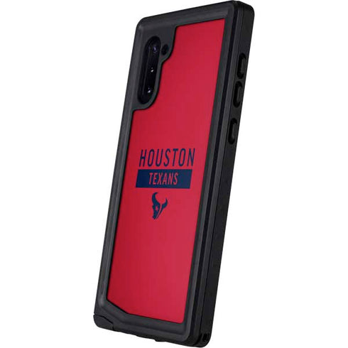 NFL Houston Texans Red Performance Series Galaxy Note 10 Waterproof Case