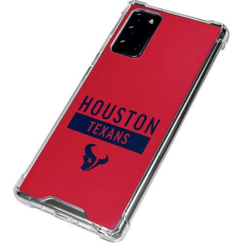 NFL Houston Texans Red Performance Series Galaxy Note20 5G Clear Case
