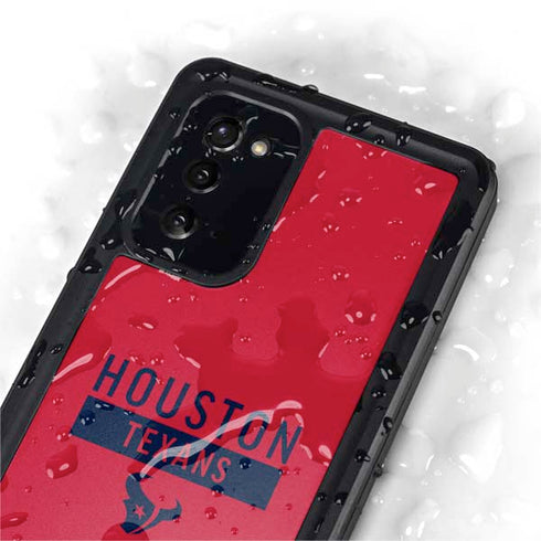 NFL Houston Texans Red Performance Series Galaxy Note20 5G Waterproof Case