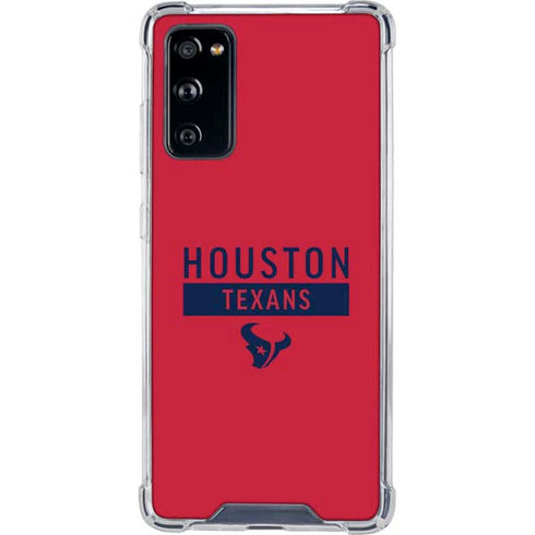 NFL Houston Texans Red Performance Series Galaxy S20 FE Clear Case