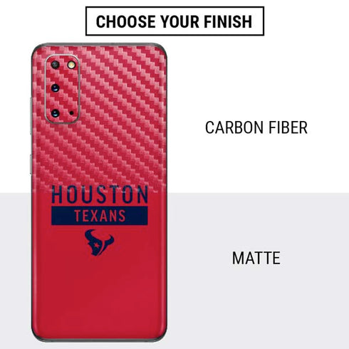 NFL Houston Texans Red Performance Series Galaxy S20 Skin