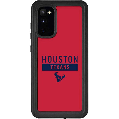 NFL Houston Texans Red Performance Series Galaxy S20 Waterproof Case